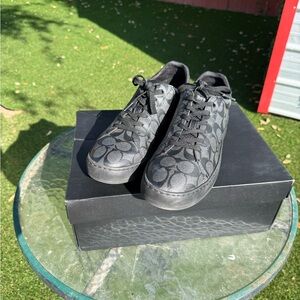 Coach Black Patterned Men's Sneakers